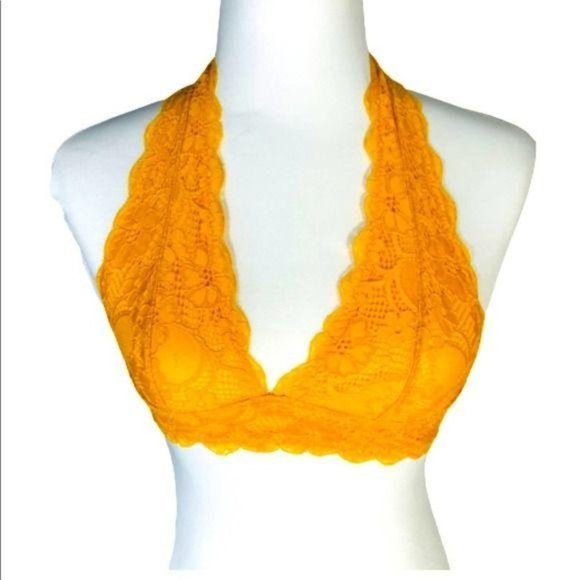 Free People Galloon Lace Halter Bralette Size XS - Picture 1 of 9